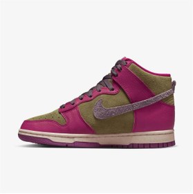 تصویر Nike Dunk High مردانه و زنانه Green Pink کفش ورزشی Sport Edition FB1273 500 