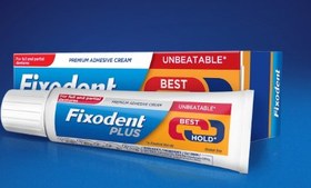 تصویر چسب دندان فیکسودنت مدل plus best hold حجم 40 گرم Fixodent toothpaste model plus best hold 40g