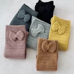 تصویر جوراب بالازانو دخترانه پاپیونی وارداتی 