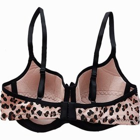 تصویر سوتین کاپ دار فنردار هونکس طرح پلنگی کد C4003 