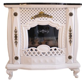 تصویر بخاری گازی طرح حصیری الماس ظرفیت ۳۶ هزار شومینه ای 