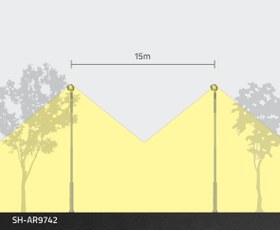 تصویر چراغ های حیاطی و پارکی شعاع کد SH-AR9742 