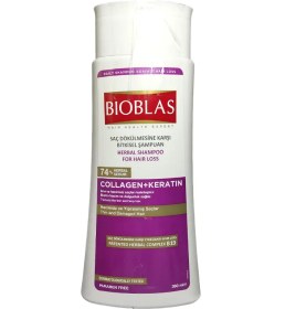 تصویر شامپو ضد ریزش حجم دهنده کلاژن کراتین بیوبلاس BIOBLAS COLLAGEN+KERATIN HERBAL SHAMPOO