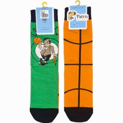 تصویر جوارب ساقدار فانتزی طرح بسکتبال کد 124 