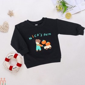 تصویر لباس بلوز پسرانه دورس نخی اسپرت وارداتی مشکی فارم kids new boy shirts 