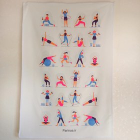 تصویر حوله و زیرانداز ورزشی ایروبیک 