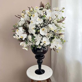 تصویر جام گل ارکیده سفید کد 261 