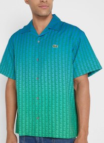 تصویر پیراهن بافتنی آستین کوتاه مردانه برند Lacoste Men'S S/S Woven Shirt