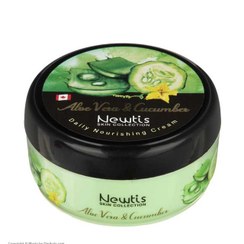 تصویر کرم کاسه ای آلوئه ورا و خیار نیوتیس حجم ۳۰۰ میلی لیتر Newtis Aloevera And Cucumber Nourishing Cream 300ml