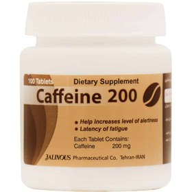 تصویر قرص کافئین 200 میلی گرم جالینوس 100 عدد 