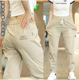 تصویر شلوار کژوال مردانه، مناسب بهار و پاییز، مدل آزاد و مد روز، رنگ خاکی برند generic Mens Casual Pants Spring Autumn Loose Fashion Khakis