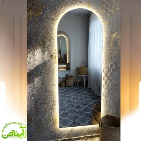 تصویر آینه قدی بک لایت - گنبدی 