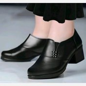 تصویر کفش زنانه چرم مدل صبا پاشنه دار 