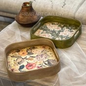 تصویر سینی گلدار در دو طرح و رنگ 