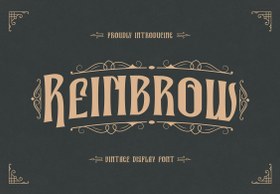 تصویر فونت صفحه نمایش قدیمی ابرو Reinbrow 