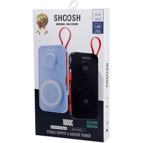 تصویر پاور بانک بی سیم فست شارژ شوش SH+110W PD 22.5W ظرفیت 10000 میلی آمپر ساعت Shoosh SH+110W PD 22.5W 10000mAh Fast PowerBank