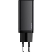 تصویر شارژر دیواری باسئوس مدل CCGAN2L-B01 توان ۶۵ وات دو پورت 