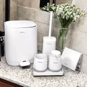 تصویر ست سرویس بهداشتی ۵ پارچه کنتراست مدل میامی 