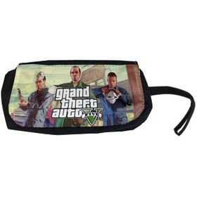 تصویر جامدادی برنزنتی 2 زیپ طرح بازی جی تی ای کد GTA 4 