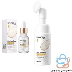 تصویر پک 2 تایی فیس واش و سرم برنج (روتین روشن کننده و مغذی) ضمانت اصالت 