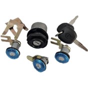 تصویر ست کامل قفل و سوئیچ استارت نیسان 