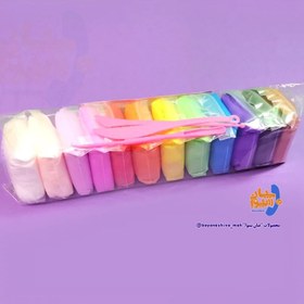 تصویر خمیر کلی ۱۲ رنگ سایز بزرگ خمیر کلی ۱۲ رنگ سایز بزرگ