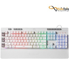 تصویر کیبورد گیمینگ ردراگون K512 Shiva RGB White ا Redragon K512W SHIVA RGB White Gaming Keyboard Redragon K512W SHIVA RGB White Gaming Keyboard