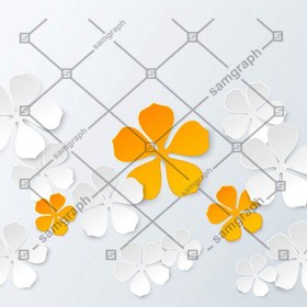 تصویر طرح وکتور گل کاغذی 