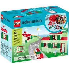 تصویر LEGO 9386 Education/System Doors Windows & Roof Tiles 