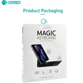 تصویر کیبورد مگنتی آیپد پرو 11 برند کوتسی مدل Coteci Magic Keyboard For Apple iPad Pro 11 2020-2021-2022 64012 