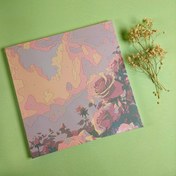 تصویر بوم رنگ آمیزی شماره گذاری سایز ۳۰ در ۳۰ طرح رز صورتی و آسمون آبی 