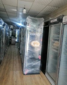 تصویر یخچال تک درب 70 سانتی استیکر قهوه 