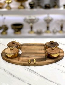 تصویر سینی مزه چوبی گنجشک - کد 2149248 