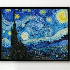 تصویر تابلو نقاشی “شب پر ستاره” اثر ونگوگ 