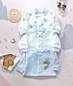 تصویر سرهمی مخمل - 0-3 ماه / آبی پاستیلی 