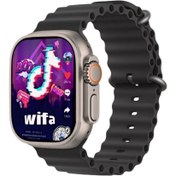 تصویر ساعت هوشمند HK Ultra 3 با بدنه آلومینیومی و بند سیلیکونی 