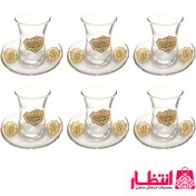 تصویر استکان و نعلبکی کمر باریک یا رقیه بنت الحسین (ع) 