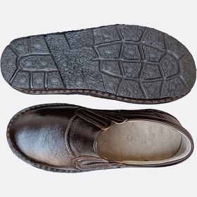 تصویر کفش طبی الیکو تمام چرم طبیعی رنگ قهوه ای تیره (ارسال رایگان به سراسر ایران) 