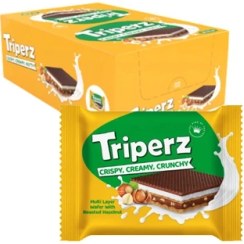 تصویر بیسکوییت ویفر تریپرز شیری فندقی – بسته 32 عددی Trippers Milk Hazelnut Wafer Biscuits – Box of 32