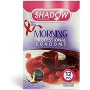 تصویر کاندوم مورنینگ شکلاتی و خاردار 12تایی شادو Shadow Morning Professional Condom 12pcs