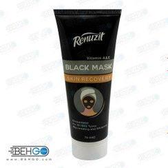 تصویر ماسک صورت حاوی کربن فعال 75میل رینوزیت Renuzit Black Carbon Active Facial Mask 75ml