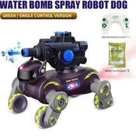 تصویر اسباب بازی کنترلی مدل تانک طرح کپسولی سرعتی شارژی 8 کانال دودزا کد JC013P 