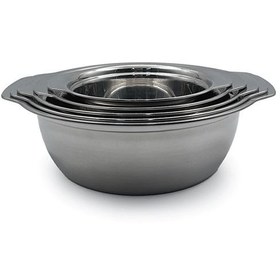 تصویر سرویس آبکش و لگن گرد یونیک دسته دار (5 پارچه) unique-5-round-dishcloth-set