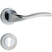 تصویر دستگیره دو تکه مدل رزت کروم 