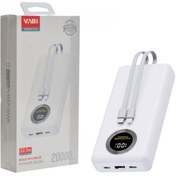 تصویر پاور بانک 20000میلی آمپر vabi مدل p15 vabi p15