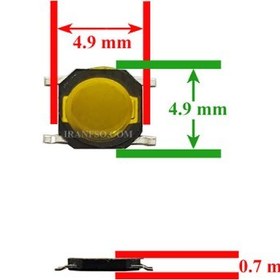 تصویر دکمه لپ تاپ SMD 4.9x4.9x0.7mm 