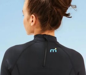 تصویر راشگارد آستین بلند زنانه برند Mistral کد ۵۲ - مشکی با طرح آبی / Rash Guard ،Skin Suit ،Lycra suit