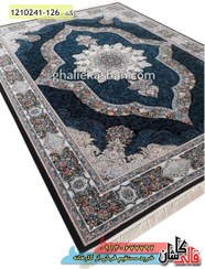 تصویر فرش ماشینی سورنا طرح کارینا ۷۰۰ شانه تراکم ۲۵۵۰ زمینه سرمه ای 