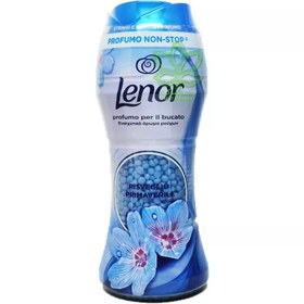 تصویر دانه های خوشبو کننده لباس لنور رایحه گل های بهاری وزن 210 گرم Lenor clothes air freshener seeds scent of spring flowers 210gr