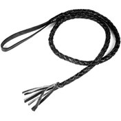 تصویر شلاق سوارکاری تمام چرم بافته شده 